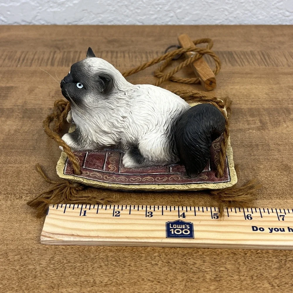 2003 Under The Sun Himalayan Cat Kitty Hanging Garden‎ Swinging Figurine Decor - Picture 11 of 11